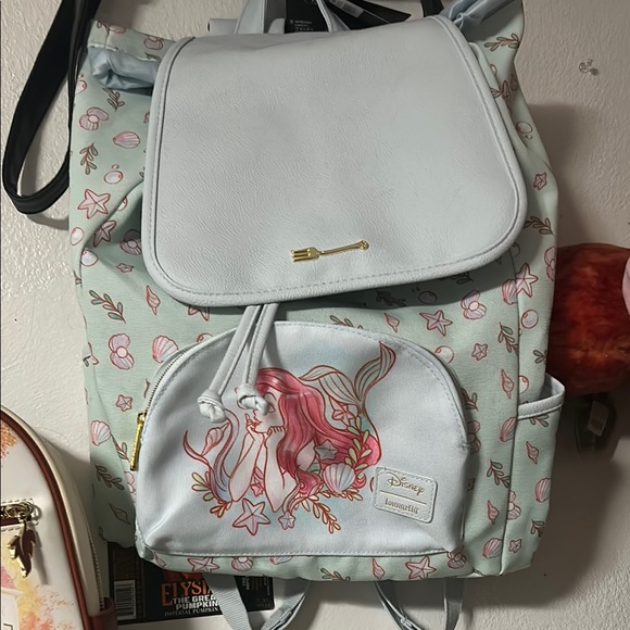 Loungefly Handbags - Loungefly Disney Ariel Backpack - Light Blue and Pink